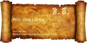 Mór Boglárka névjegykártya