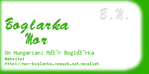 boglarka mor business card